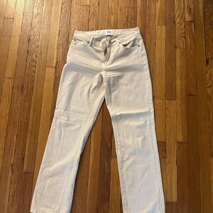 BDG Cream Straight Leg Jeans Classic Style